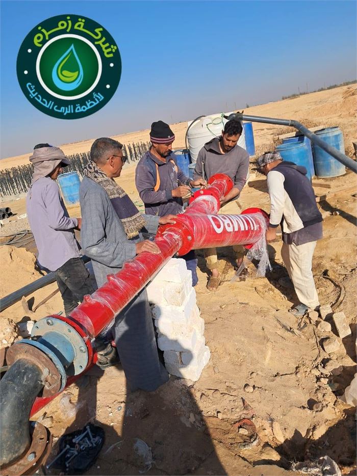 من مواقع تنفيذ شبكات الري